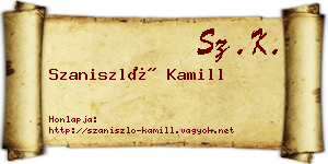 Szaniszló Kamill névjegykártya
